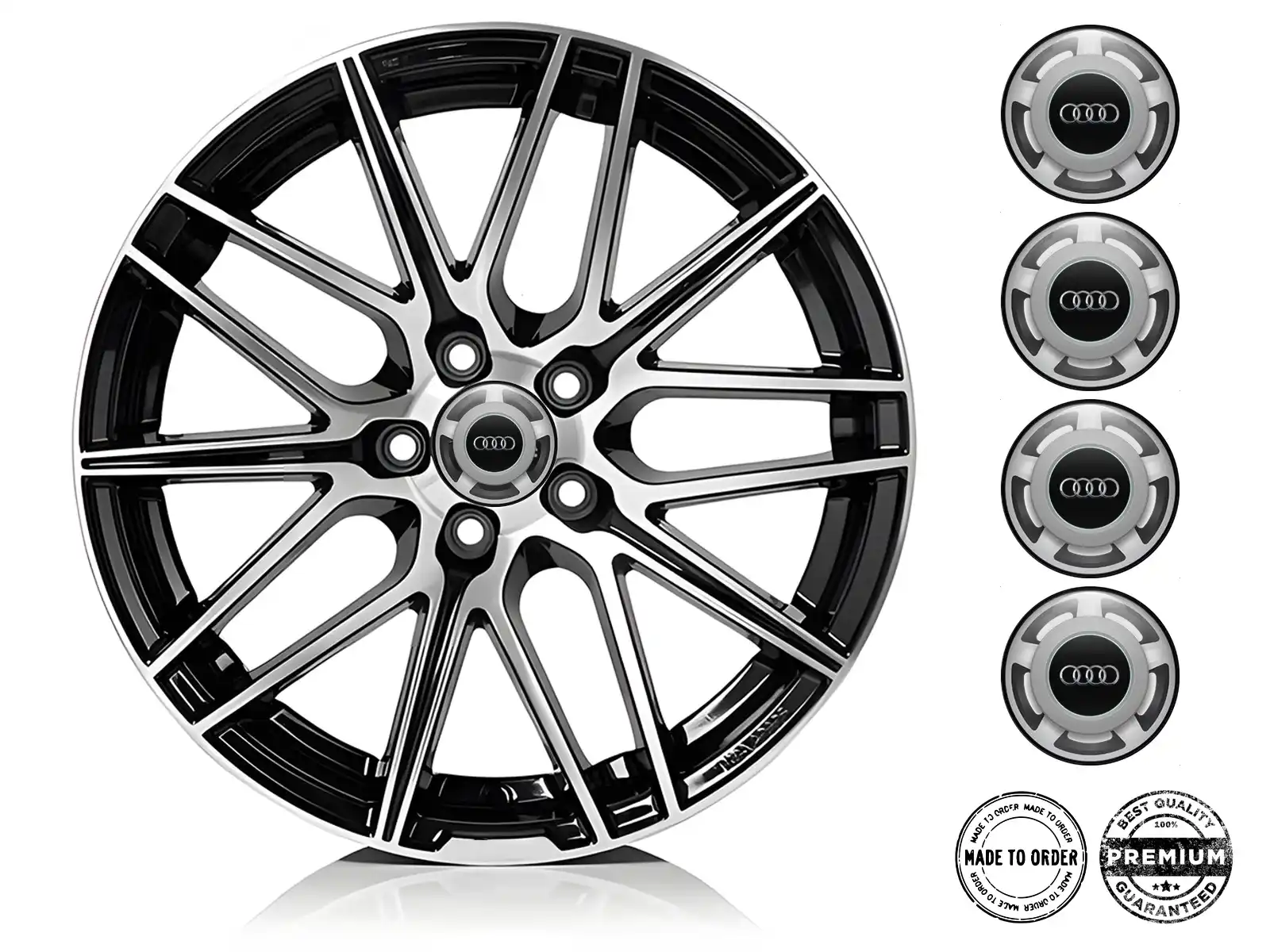 Audi Felgenaufkleber Auto Stilvolles gewölbtes Design